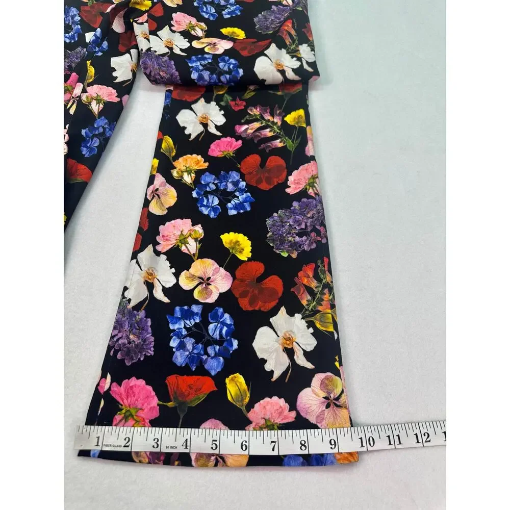 Alice + Olivia RMP Bootcut Pants Timeless Blossom Floral Mid Rise Size 0 - Picture 12 of 15